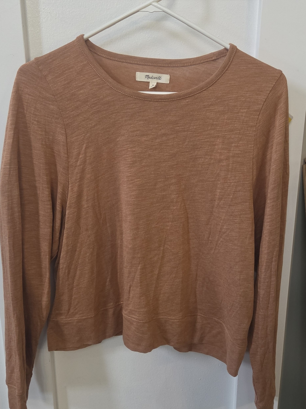 Madewell Highpoint Dolman Long Sleeve Tee Heather Walnut Size M